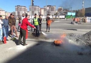Erzurum'da İş Güvenliği için yangın eğitimi