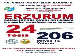 Erzurum'a 206 Milyonluk yatırım