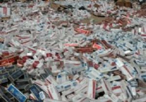 Horasan'da 22 bin paket sigara yakalandı