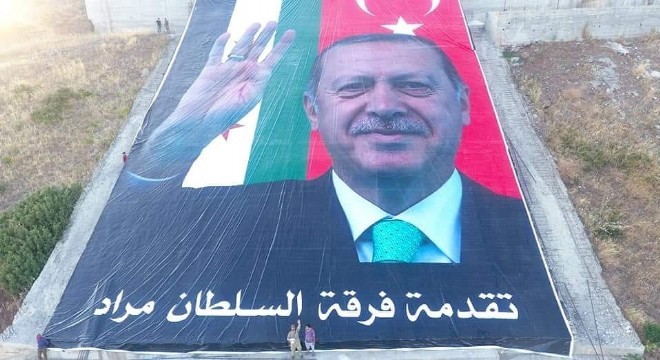 Darmık Dağı'nda Erdoğan posteri