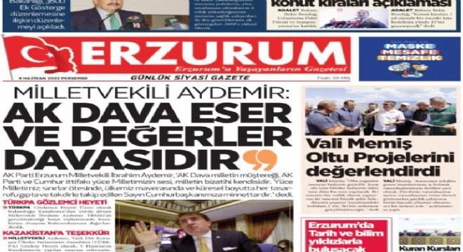 ERZURUM Gazetesi 30'uncu gurur yılında