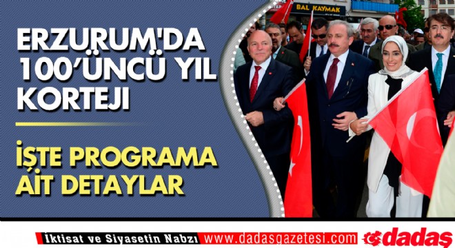 Erzurum'da 100. yıl korteji