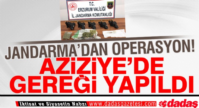 Erzurum'da Jandarma'dan operasyon