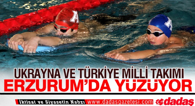 Erzurum'da yüzüyorlar
