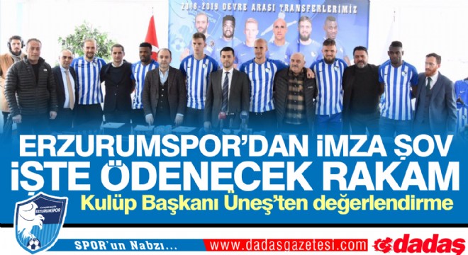 Erzurumspor'dan imza şov