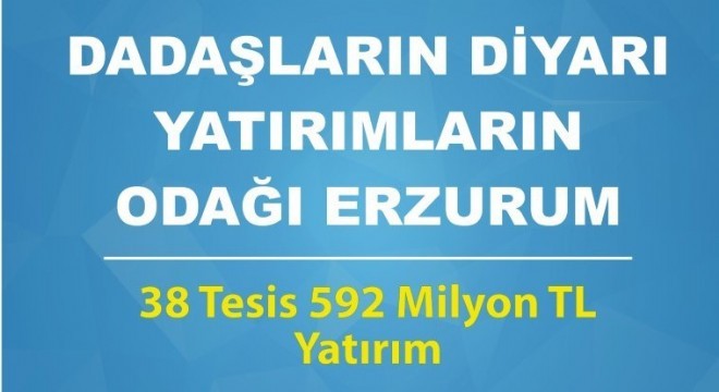 Erzurum'a 38 tesis