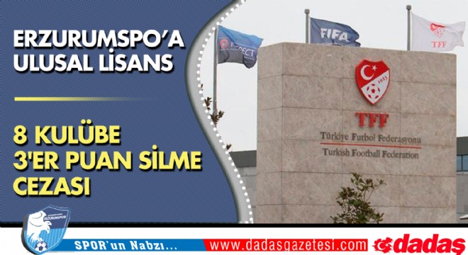 TFF'den 8 kulübe 3'er puan silme cezası