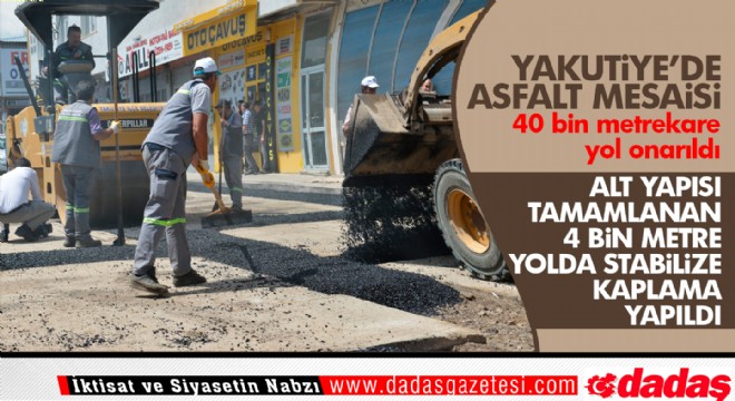 Yakutiye'de asfalt mesaisi
