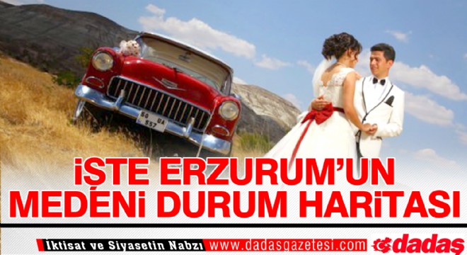 İşte Erzurum'un Medeni Durum Haritası